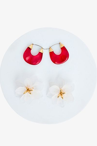 Penti Floral Gold Ohrringe Set