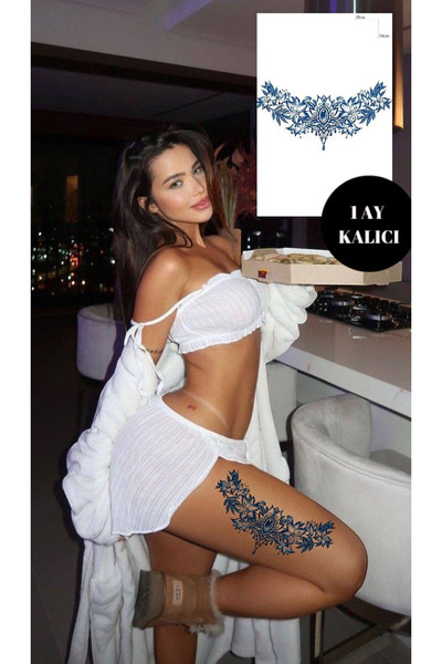 TAKIŞTIR Çiçek Figürlü 12 Saat Sonra Kararan Geçici Dövme Tattoo