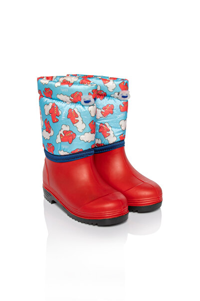 Twigy Airplane Kids Rain Boots Red 25/32