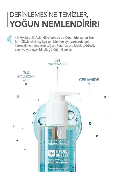 Lee Shia 2 Pack Hydra Breeze - Facial Cleansing Gel - 2X200 ml for Dry and Sensitive Skin