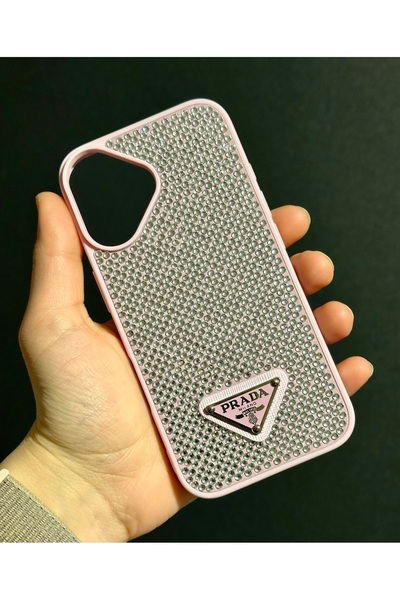 HYPERSOFT Iphone 16 (6.1 inç) Uyumlu Parlak Pırlanta Taşlı Elmas Pullu Parılt...