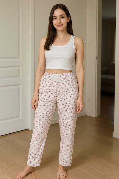 gigigiyim Self Patterned Large Size Women's Pajama Bottoms