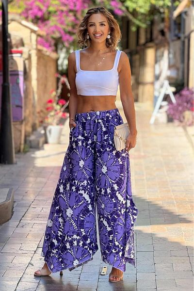 Nevin Kaya Moda Purple Spanish Pants