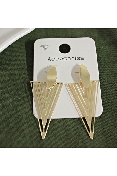 mos&more Gold Büyük Sallantılı Şık Kadın Küpe