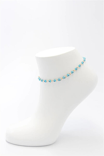 byozanyılmaz خلخال بتصميم خرز عين الشر الأزرق