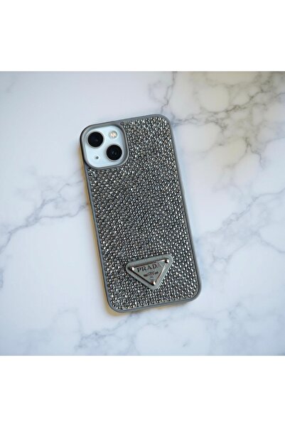 HYPERSOFT Iphone 15 (6.1 inç) Uyumlu Parlak Pırlanta Taşlı Elmas Pullu Parılt...