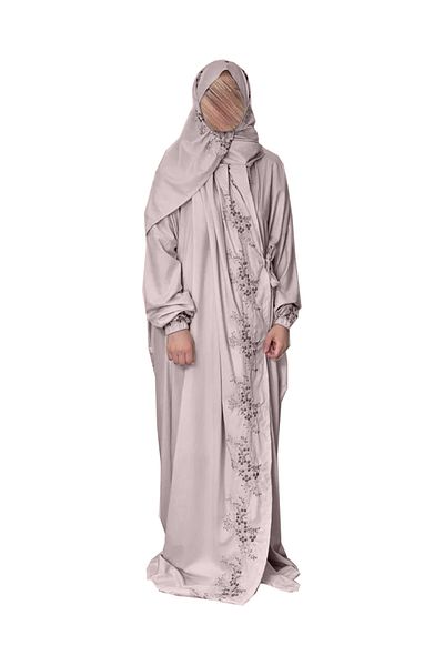 SDD Very luxurious embroidered prayer shawl (mard) with attached scarf, wide and comfortable