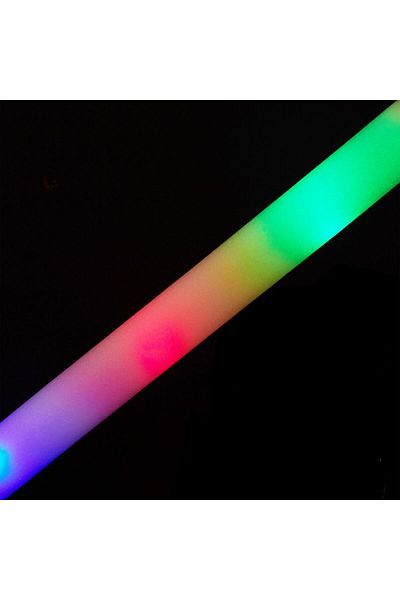 Relaxdays Set 12 bețișoare LED pentru petrecere, multicolore, 47,5 cm x 4 cm