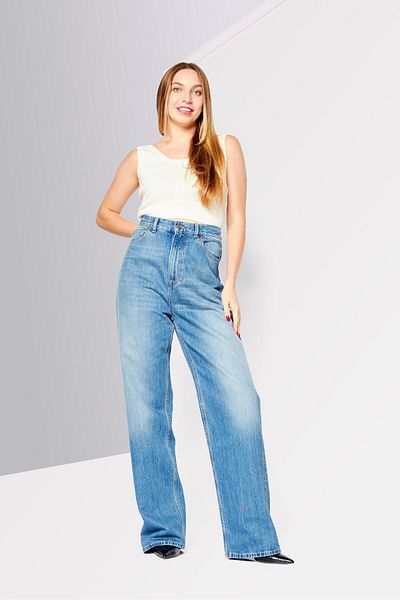 Valentino Women Regular Fit Wash Non-stretchable Denim, Blue