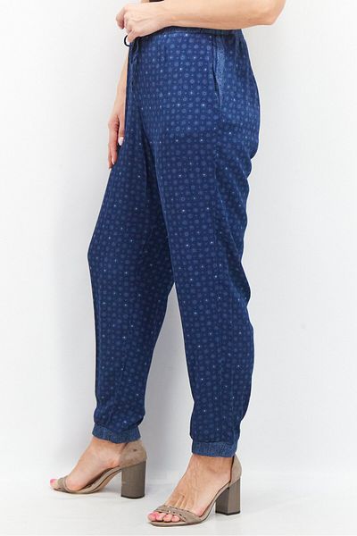 French Connection Women Wide Leg Floral Printed Palazzo Pants, Blue Combo