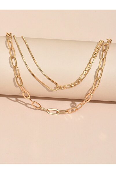 Vitastyle Gold Eyelet Shavin Elevator Scrunch Chain Necklace