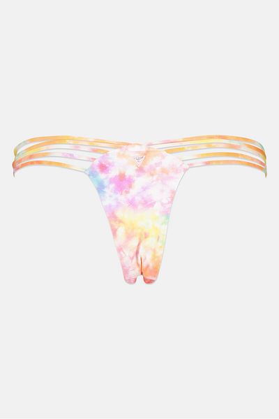 Guess Women Allover Print Bikini Bottom, Pink Combo