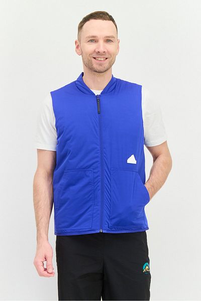 adidas Men Sportswear Fit Outdoor Jacket Vest, Blue