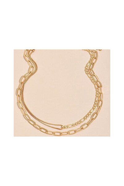 Vitastyle Gold Eyelet Shavin Elevator Scrunch Chain Necklace