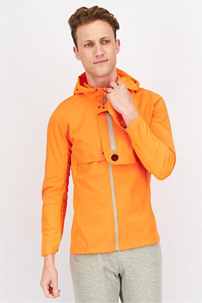 adidas Men Sportswear Fit Long Sleeve Wind RDY Jacket, Neon Orange
