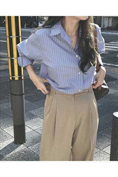 thesunfyre Women's High Waist Button Detail Pocket Flowy Loose Cut Fabric Palazzo Pants