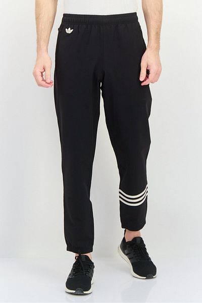 adidas Men Sportswear Fit Drawstring Training Track Pants, Black/White