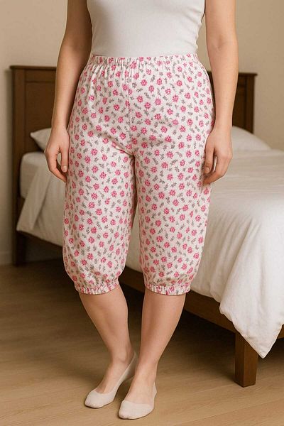 İLİBE PATTERNED RUBBER SHORT MOTHER'S PAJAMAS