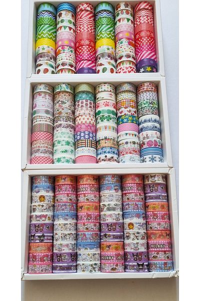 Modellino 30 Pcs Kuromi Flower and Leaf Nature and Seasons Patterned Paper Tape 6001/A-B-C Series