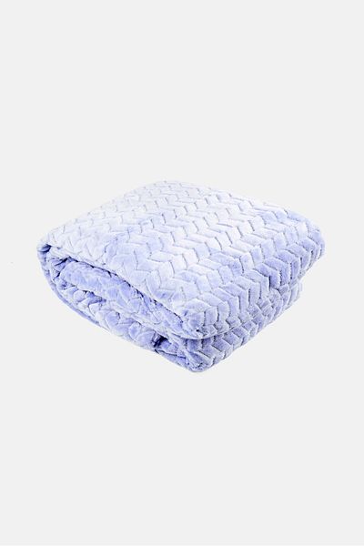 Catherine Malandrino Double Layer Jacquard Blanket 150 X 200 Cm, Purple