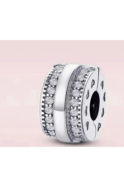 POSEİDONS JEWELLERY Poseidons Jewellery Pave Logo Minik Kalp Detaylı Gümüş Kl...