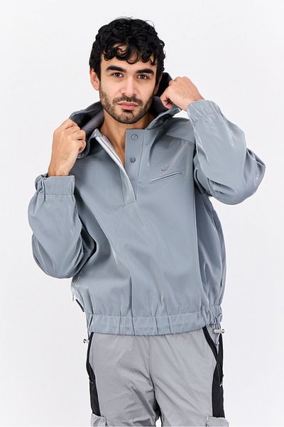 adidas Men Sportswear Fit Long Sleeve Outdoor Jacket, Grey