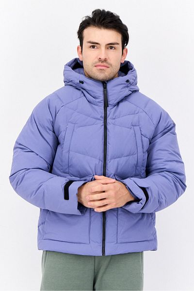adidas Men Sportswear Fit Brand Logo Outdoor Jacket, Lavender
