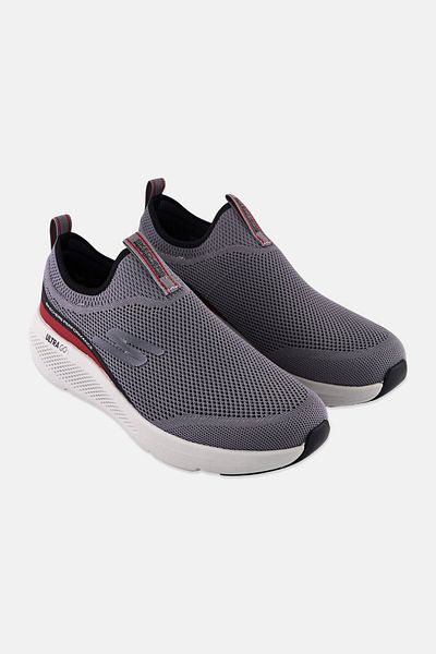 SKECHERS Men Go Run Elevate Uplift Slip On Outdoor Shoes, Grey