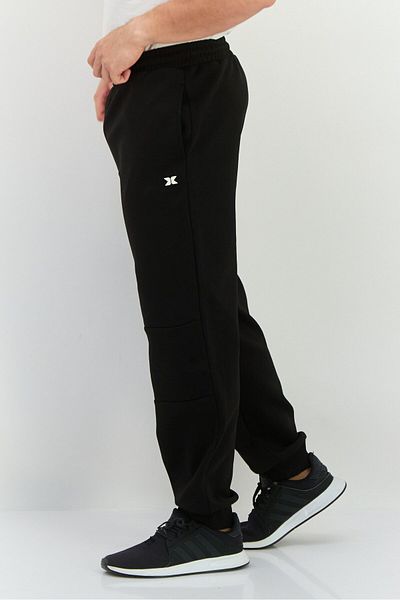 RBX Men Sportswear Fit Drawstring Outdoor Sweatpants, Black