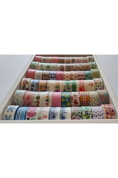 Modellino 10 Pcs Flower and Leaf Pattern Paper Tape 6001-B Series