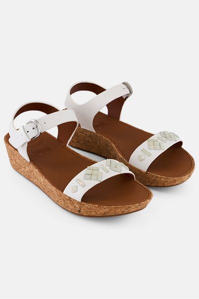 Fitflop Women Bon Back Strap Adjustable Buckle Sandals, White
