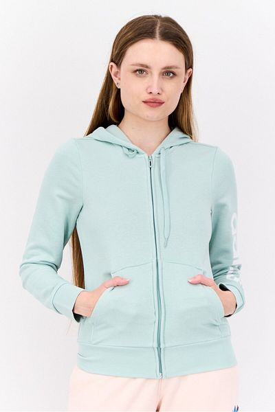 adidas Women Sportswear Fit Long Sleeves Outdoor Hoodies, Spring Green