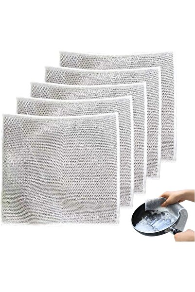 Wonkey 5 Adet Bulaşık Bezi, Çizilmez Ovma Teli, Bulaşık Ovma Bezi, Bulaşık Yı...