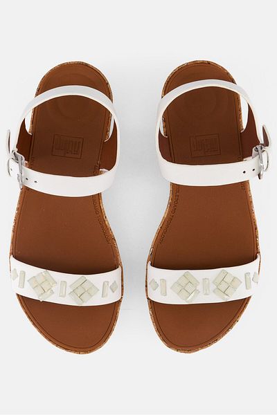 Fitflop Women Bon Back Strap Adjustable Buckle Sandals, White
