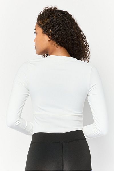 Reebok Women Sportswear Fit Long Sleeve Outdoor Bodysuits, Chalk White