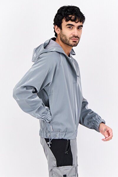 adidas Men Sportswear Fit Long Sleeve Outdoor Jacket, Grey
