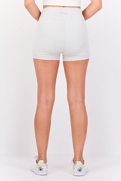 Esprit Women Brand Logo High Rise Biker Shorts, Light Blue