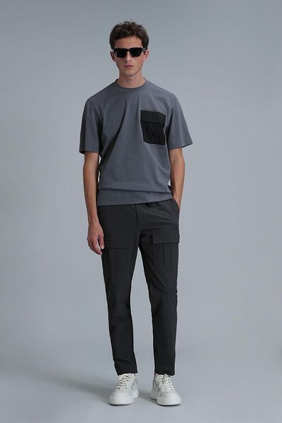 Lufian Γκρι Liam Μοντέρνο Γραφικό T-Shirt