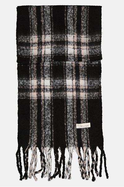 VINTAGE HAVANA Women Plaid Knitted Scarves 208 L x 45 W cm, Multicolor
