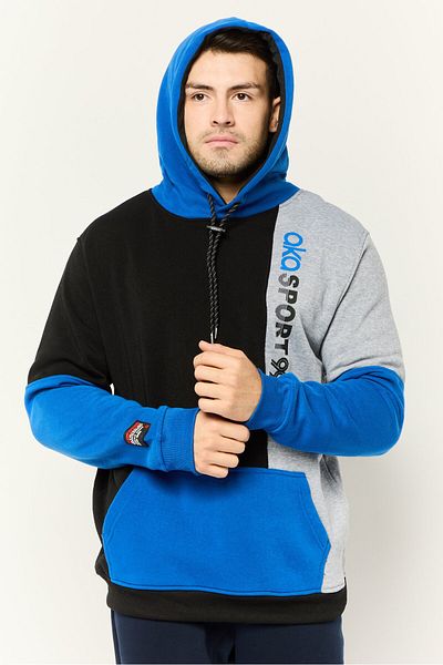 Akademiks Men Sportswear Fit Long Sleeve Outdoor Hoodie, Multicolor