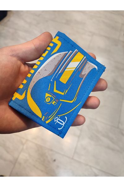 JANJAN Portofel sport, portofel unisex cu velcro, fermoar, breloc, compartiment pentru monede, portofel din material textil