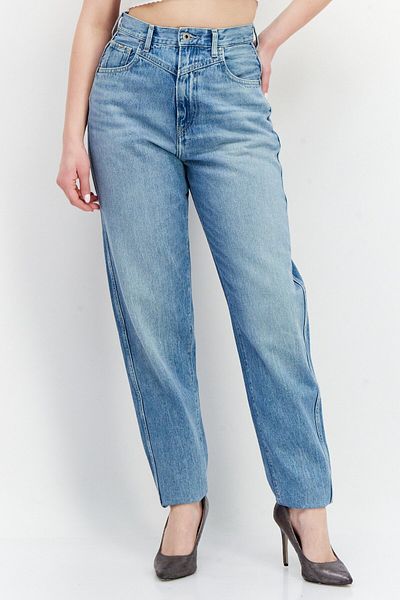 Pepe Jeans Women Balloon Fit Washed Denim Jeans , Blue