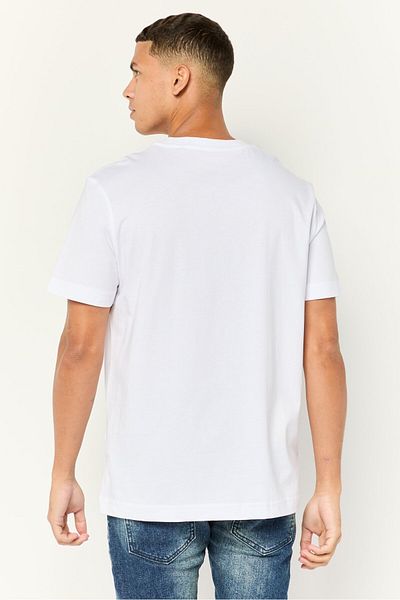 Esprit Men Crew Neck Short Sleeves Graphic Print T-Shirt, White