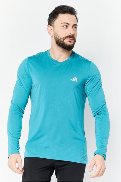 adidas Men Sportswear Fit Long Sleeve Training T-Shirt, Teal