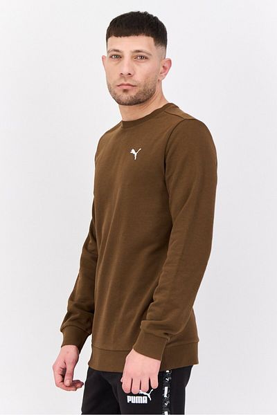 Puma Men Slim Fit Long Sleeves Outdoor Sweatshirts, Brown