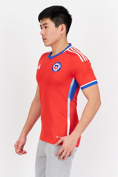 adidas Men Sportswear Fit Short Sleeve Football T-shirt, Red