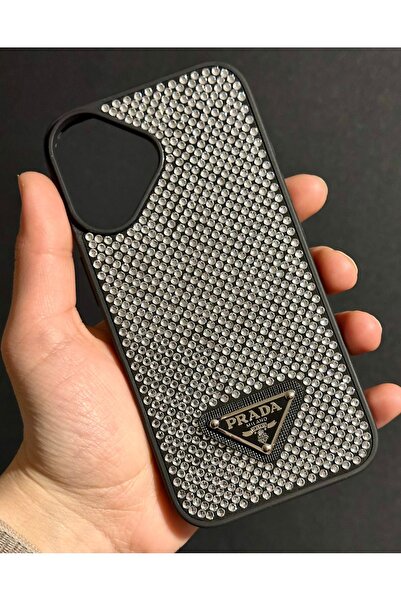 HYPERSOFT Iphone 16 Plus (6.7 inç) Uyumlu Parlak Pırlanta Taşlı Elmas Pullu P...
