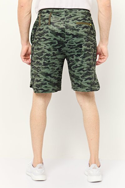 Kenneth Cole Men Drawstring All Over Print Basic Shorts, Olive