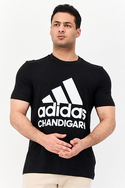 adidas Men Sportswear Fit Short Sleeves Outdoor T-shirt, Black