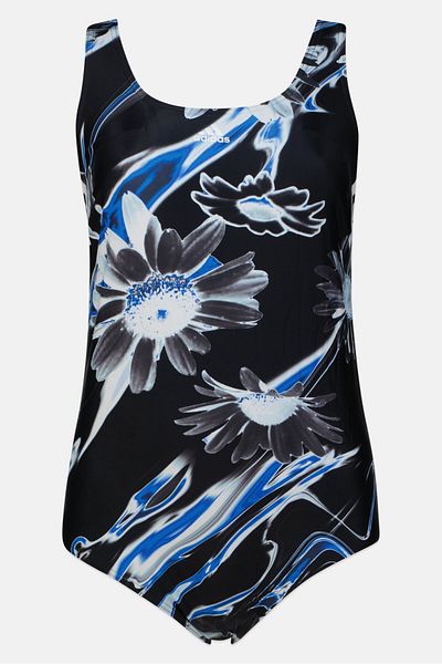 adidas Women Plus Size Graphic Print One Piece Swimwear, Black
